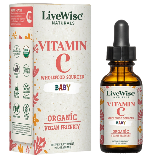 Organic Wholefood Vitamin C Drops for Infants & Toddlers – Immune Support & Antioxidants