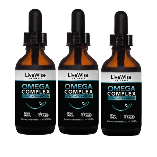 Omega Complex 3-Pack – Plant-Based DHA & EPA for Brain, Heart & Eye Health - Product expires 10/25