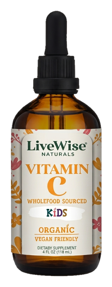 LiveWise Naturals Kids Vitamin C liquid drops bottle